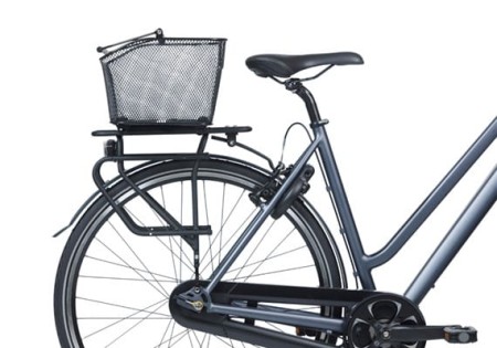 Kosz na bagażnik BASIL BASE XL REAR BASKET, MIK z adapterem do mocowania, Stalowy, Black (Eco Bottom) - rove.pl