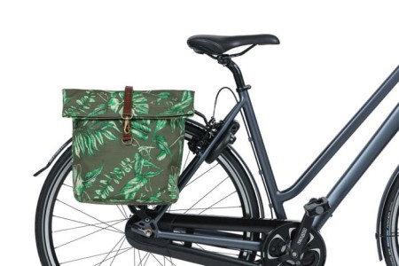 Sakwa miejska podwójna BASIL EVER-GREEN DOUBLE PANNIER BAG 28-32L, Universal Bridge System, wodoodporna thyme green (NEW) - rove.pl
