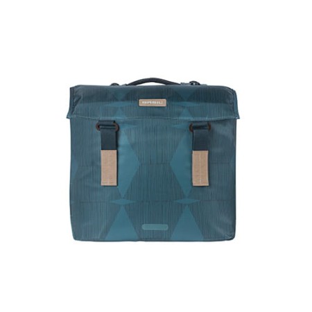 Torba na bagażnik BASIL ELEGANCE DOUBLE PANNIER BAG MIK 40-49L, MIK System (ready to go) wodoodporna estate blue (NEW) - rove.pl