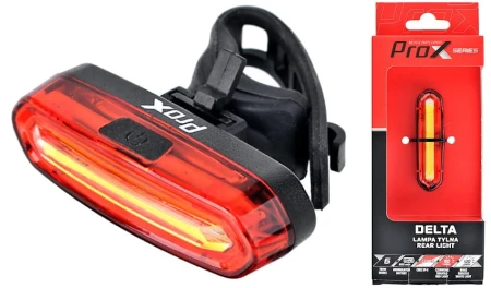 Sygnalizacyjna lampa tylna rowerowa Prox Delta COB LED 100Lm USB 600mAh.webp