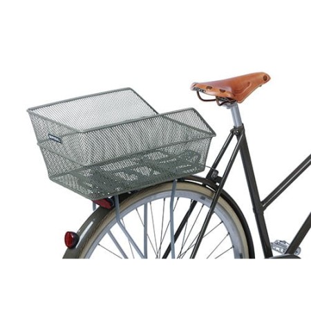 Kosz na tylny bagażnik BASIL CENTO stalowy, olive green (NEW) - rove.pl