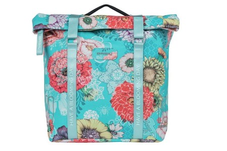 Torba na bagażnik BASIL BLOOM FIELD DOUBLE PANNIER BAG MIK 28-35L, MIK System (ready to go) sky blue (NEW) - rove.pl