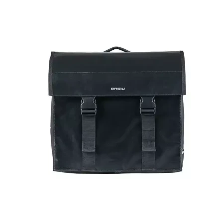 Sakwa miejska podwójna BASIL URBAN LOAD DOUBLE PANNIER BAG 48-53L, MIK System, 100% wodoodporna, black/balck.webp