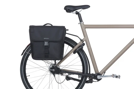 Sakwa miejska podwójna BASIL GO DOUBLE BAG MIK 32L MIK System (ready to go) solid black.webp