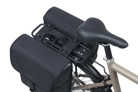 Sakwa miejska podwójna BASIL GO DOUBLE BAG MIK 32L MIK System (ready to go) solid black.webp