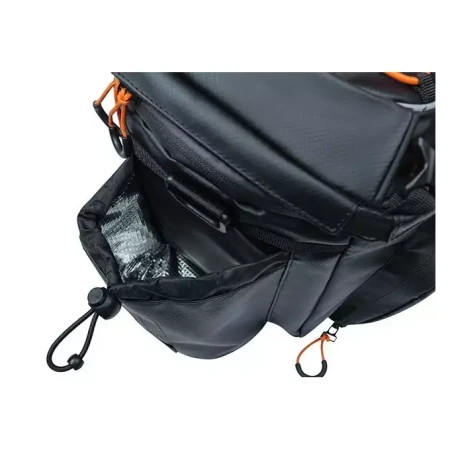 Torba na bagażnik BASIL MILES TARPAULIN TRUNKBAG XL PRO MIK 9-36L, MIK System (ready to go), 100% wodoodporna black orange (bez płytki mocującej) .webp