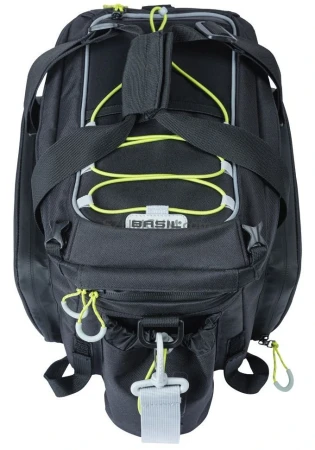 Torba na bagażnik BASIL MILES TARPAULIN TRUNKBAG XL PRO MIK 9-36L, MIK System (ready to go), 100% wodoodporna black lime.webp