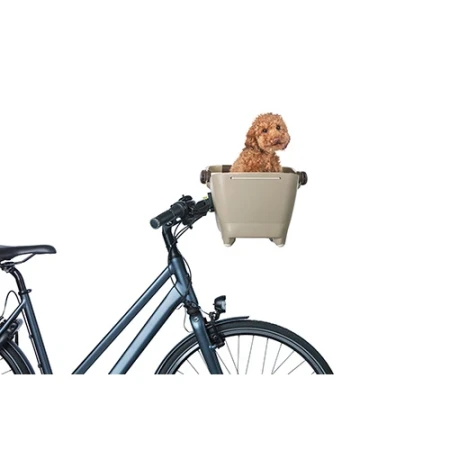 Kosz na przód na kierownicę BASIL BUDDY DOG BICYCLE BASKET FRONT KF 32L, KF System, bisotti brown.webp