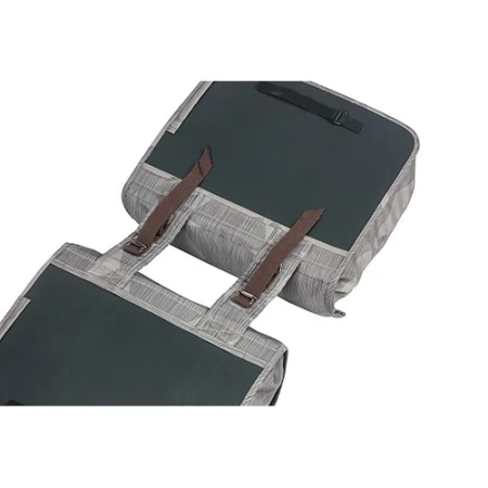 Torba na bagażnik BASIL ELEGANCE DOUBLE PANNIER BAG 40-49 Universal Bridge System, wodoodporna chateau taupe.webp