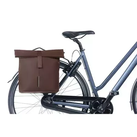 Sakwa miejska podwójna BASIL CITY DOUBLE PANNIER BAG 28-32L, Universal Bridge System, roasted brown.webp