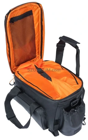 Torba na bagażnik BASIL MILES TARPAULIN TRUNKBAG XL PRO 9-36L, 100% wodoodporna black orange (bez płytki mocującej).webp