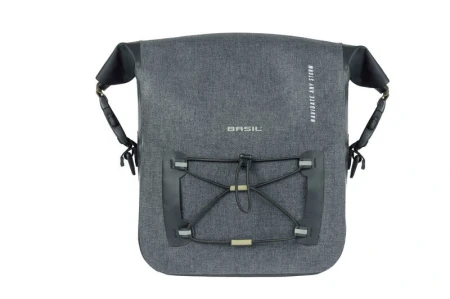 Torba na kierownicę BASIL NAVIGATOR STORM KF HANDLEBAR BAG 10-11L, wodoodporna, grey black (NEW) .webp