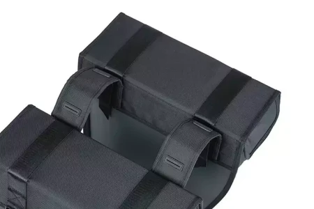 Sakwa miejska podwójna BASIL TOUR WATERPROOF DOUBLE PANNIER BAG 28L, Universal Bridge System, wodoodporna black (NEW).webp