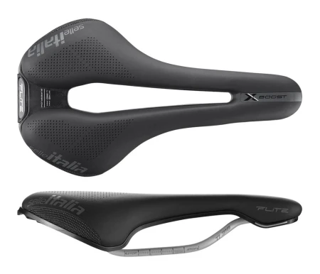 Siodło SELLE ITALIA FLITE BOOST X-CROSS TI316 SUPERFLOW L (id match L3) TI 316 Rail, Fibra-Tek, Light Gel, 208g, Czarne - rove.pl