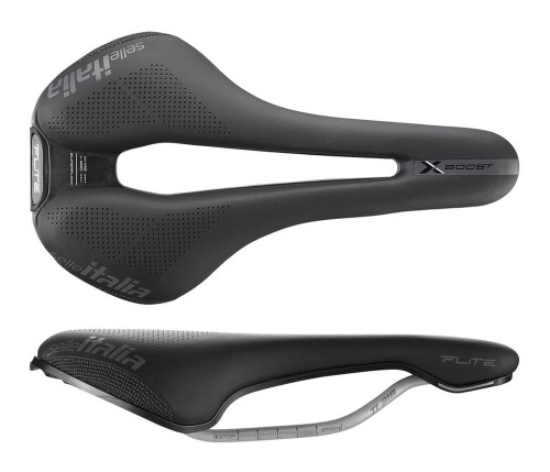 Przejdź do produktu Siodło SELLE ITALIA FLITE BOOST X-CROSS TI316 SUPERFLOW L (id match L3) TI 316 Rail, Fibra-Tek, Light Gel, 208g, Czarne