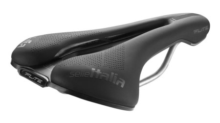 Siodło SELLE ITALIA FLITE BOOST GRAVEL TI316, Superflow L (id match L3), TI 316 Rail, Fibra-Tek, Light Gel, 232g, Czarne