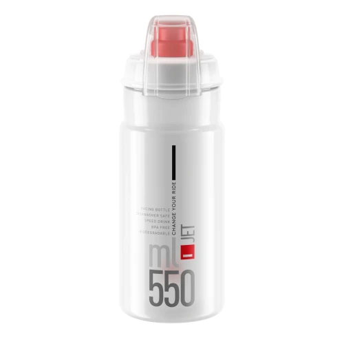 Przejdź do produktu Bidon Elite Jet Plus 550 ml clear red logo