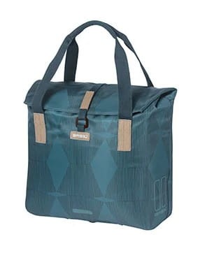 Torba na bagażnik BASIL ELEGANCE BICYCLE SHOPPER 20-26L Hook On System, wodoodporna estate blue (NEW) - rove.pl