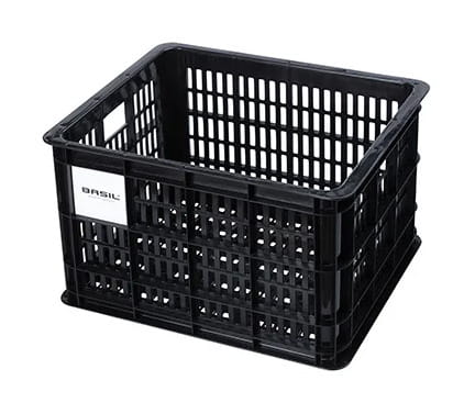 Kosz na kierownicę/bagażnik BASIL BICYCLE CRATE M, 29.5L, recycled synthetic, black (NEW)
