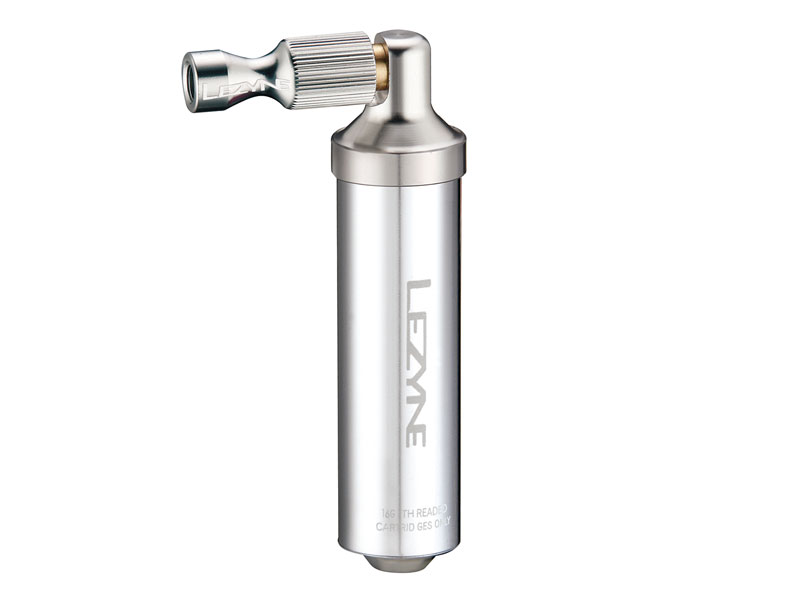 Pompka ręczna LEZYNE ALLOY DRIVE CO2 + 1x nabój gazowy 16g srebrna (WYPRZEDAŻ -50%)