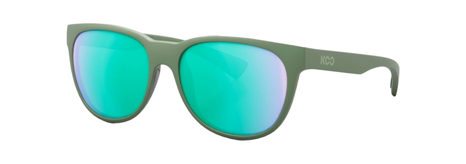 Okulary Koo Cosmo Olive Green Matt, Green Mirror Lenses