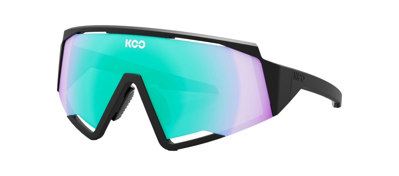 Okulary Koo Spectro Black Matt, Green Mirror Lenses
