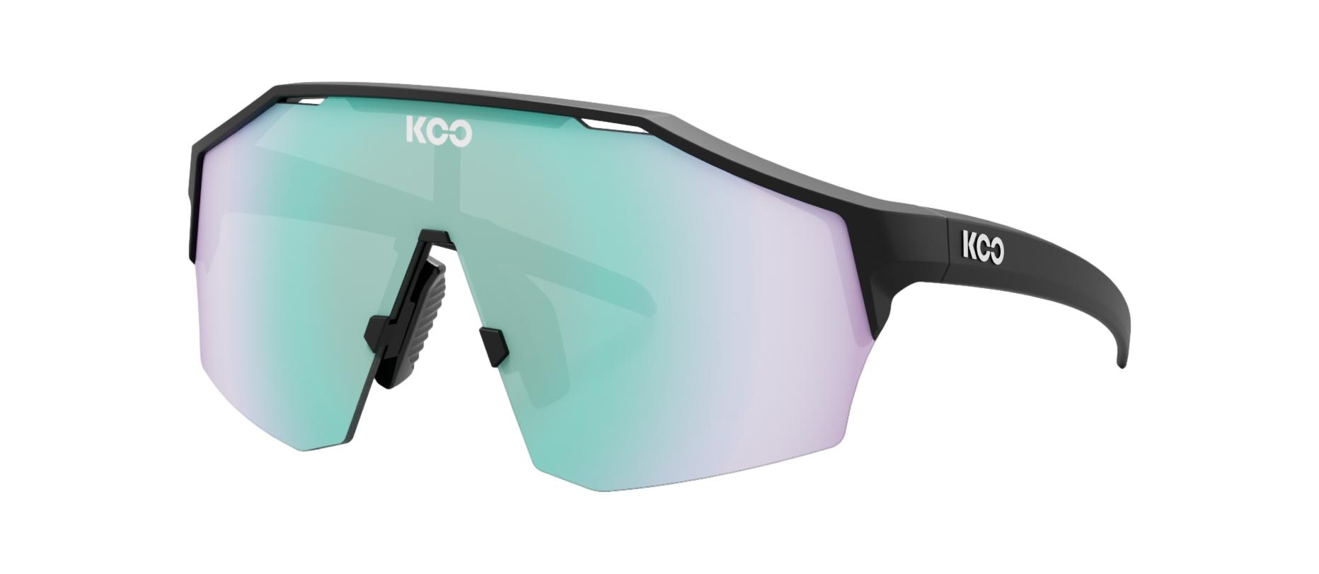 Okulary Koo Alibi Black Matt, Green Photochromic Mirror Lenses, Large