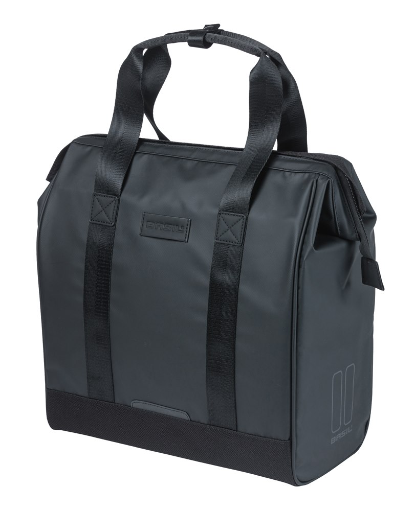 Sakwa pojedyncza BASIL GRAND TARPAULIN BICYCLE SHOPPER 23L, MIK Hooks System, wodoodporna black (NEW 2026)