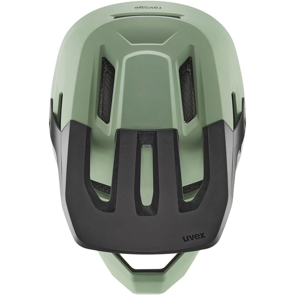 Kask rowerowy UVEX Ravage Moss Green-Black Matt góra