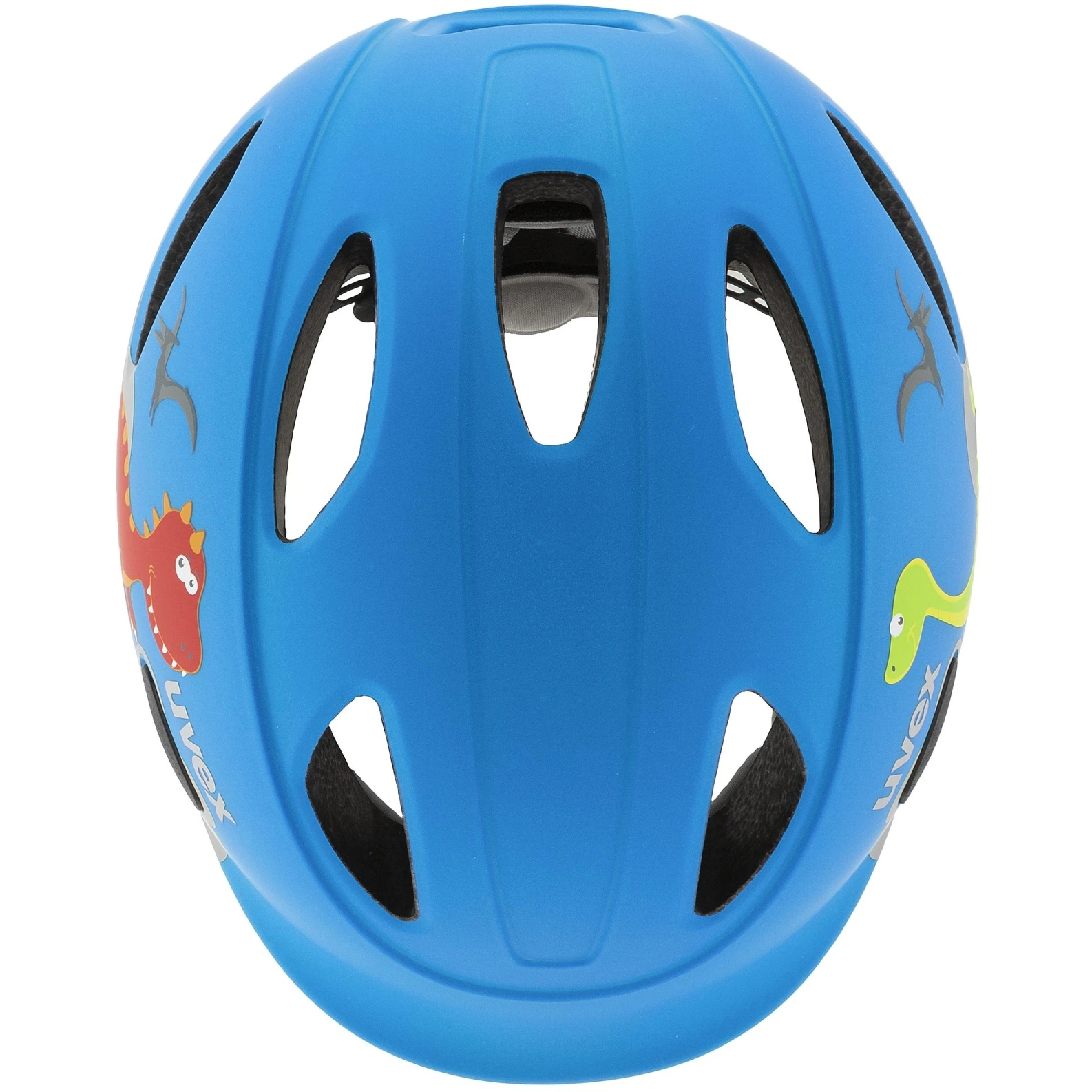 Kask rowerowy dziecięcy UVEX Oyo style Dino Blue Matt góra