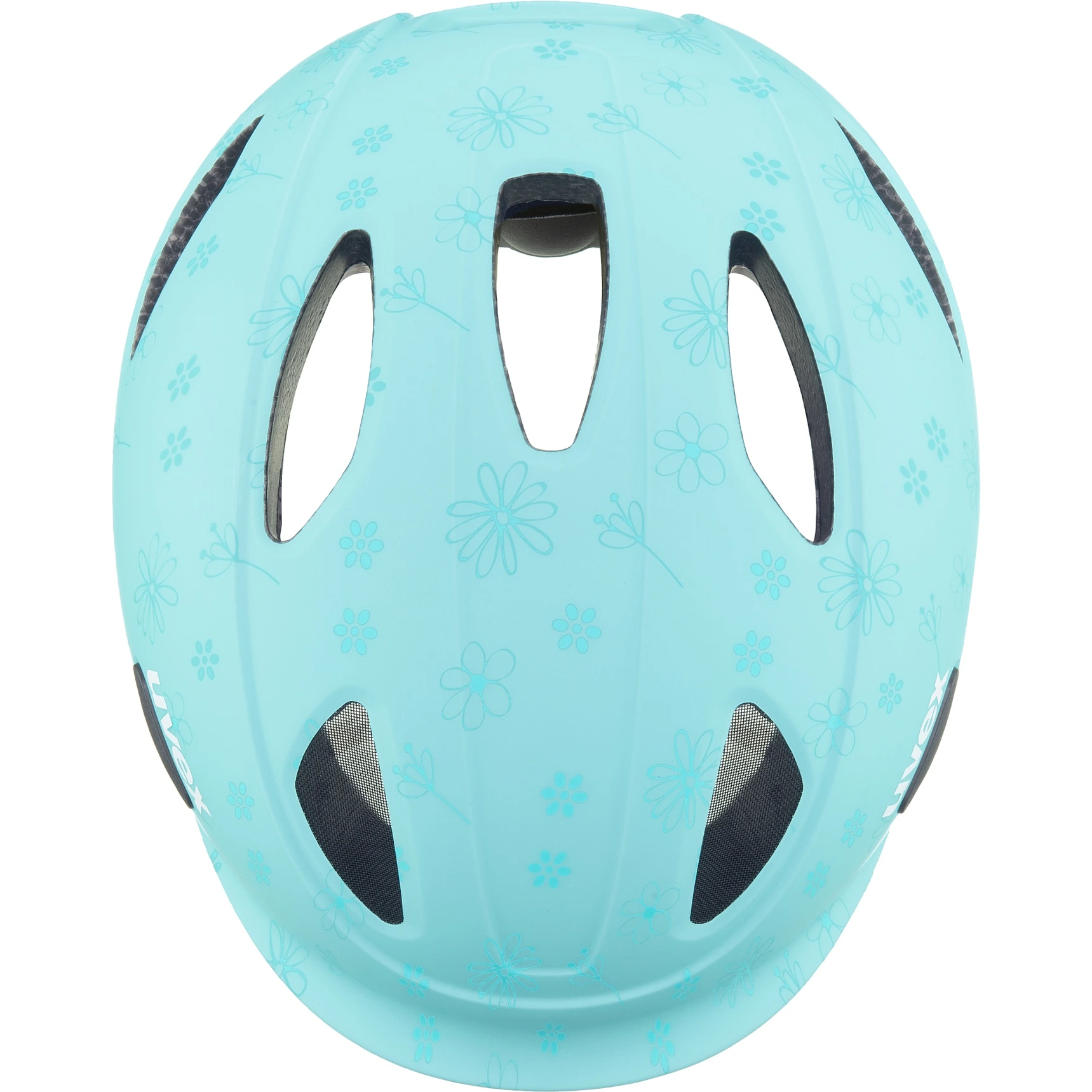 Kask rowerowy dziecięcy UVEX Oyo style Flowers Cyan Matt góra