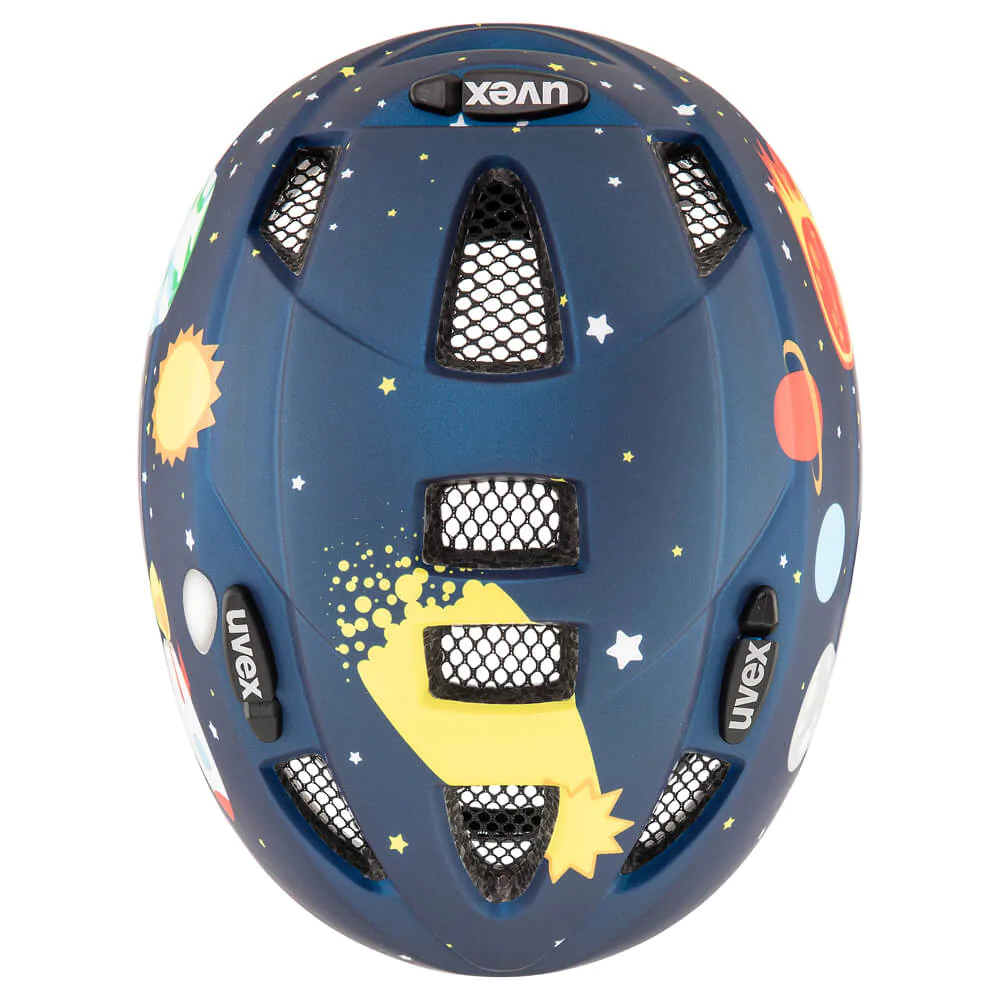 Kask rowerowy dziecięcy UVEX Kid 2 CC Dark Blue Rocket Matt góra