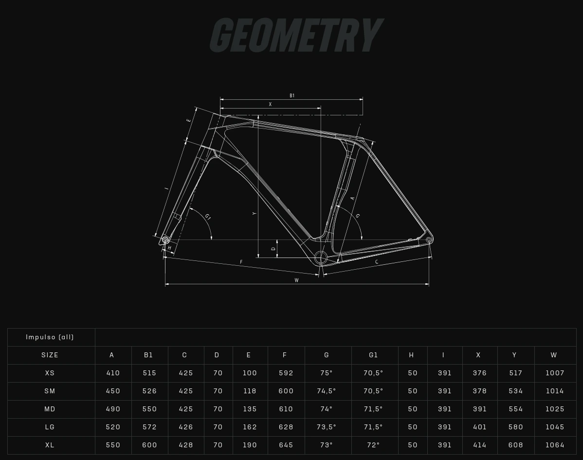 Rower Bianchi IMPULSO RC RED XPLR 13S YUB80I G7 Geometria