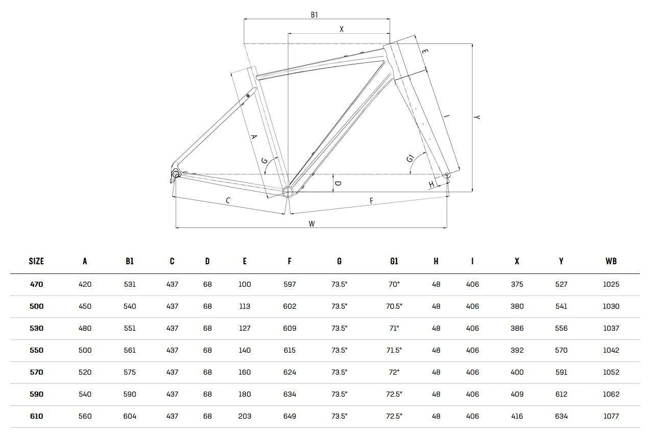 Rower Bianchi Nirone 7 DISC GRX610 12SP YVBMJS GE Geometria