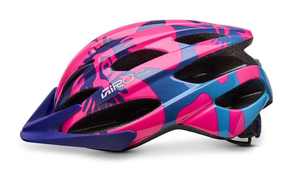 Kask dziecięcy juniorski GIRO RAZE pink flowers  roz. Uniwersalny (50-57 cm) (NEW 2026)