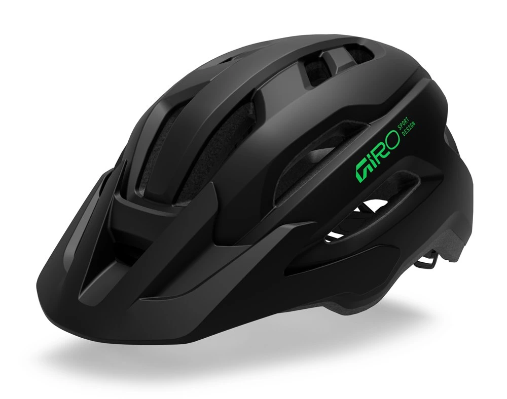 Kask dziecięcy Giro Fixture II m.black/vivid green 50-57