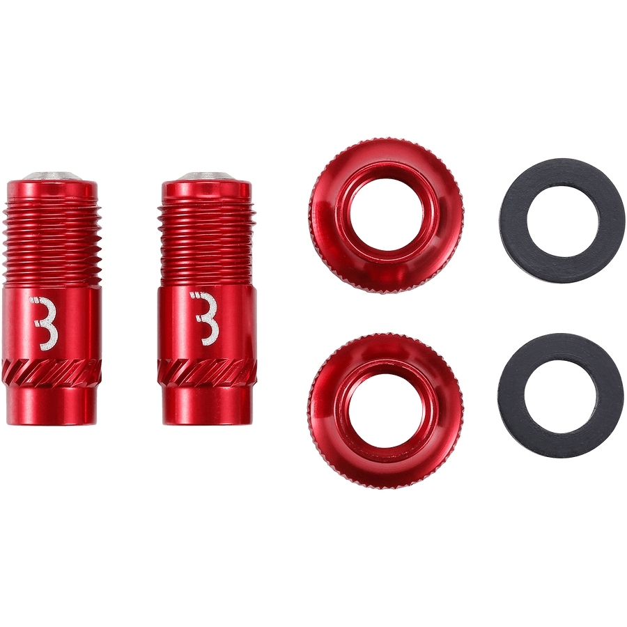 Zawór wentyla BBB CoreCap 2 szt.red