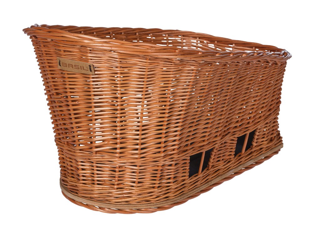 Kosz tylny na bagażnik BASIL PASJA dla zwierząt MIK 50cm, MIK System (ready to go), Adapter Plate 2.0 (blokada), wiklinowy, natural (NEW 2026) - rove.pl
