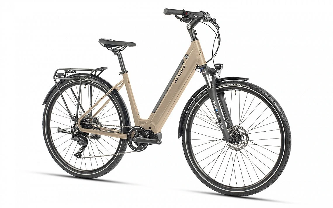 Rower elektryczny MAXBIKE Urbea 28" Silver Titan