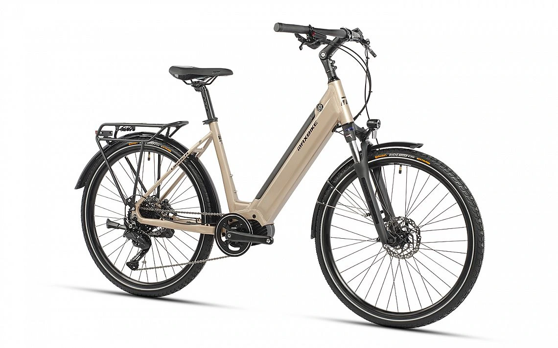Rower elektryczny MAXBIKE Urbea 26" Silver Titan