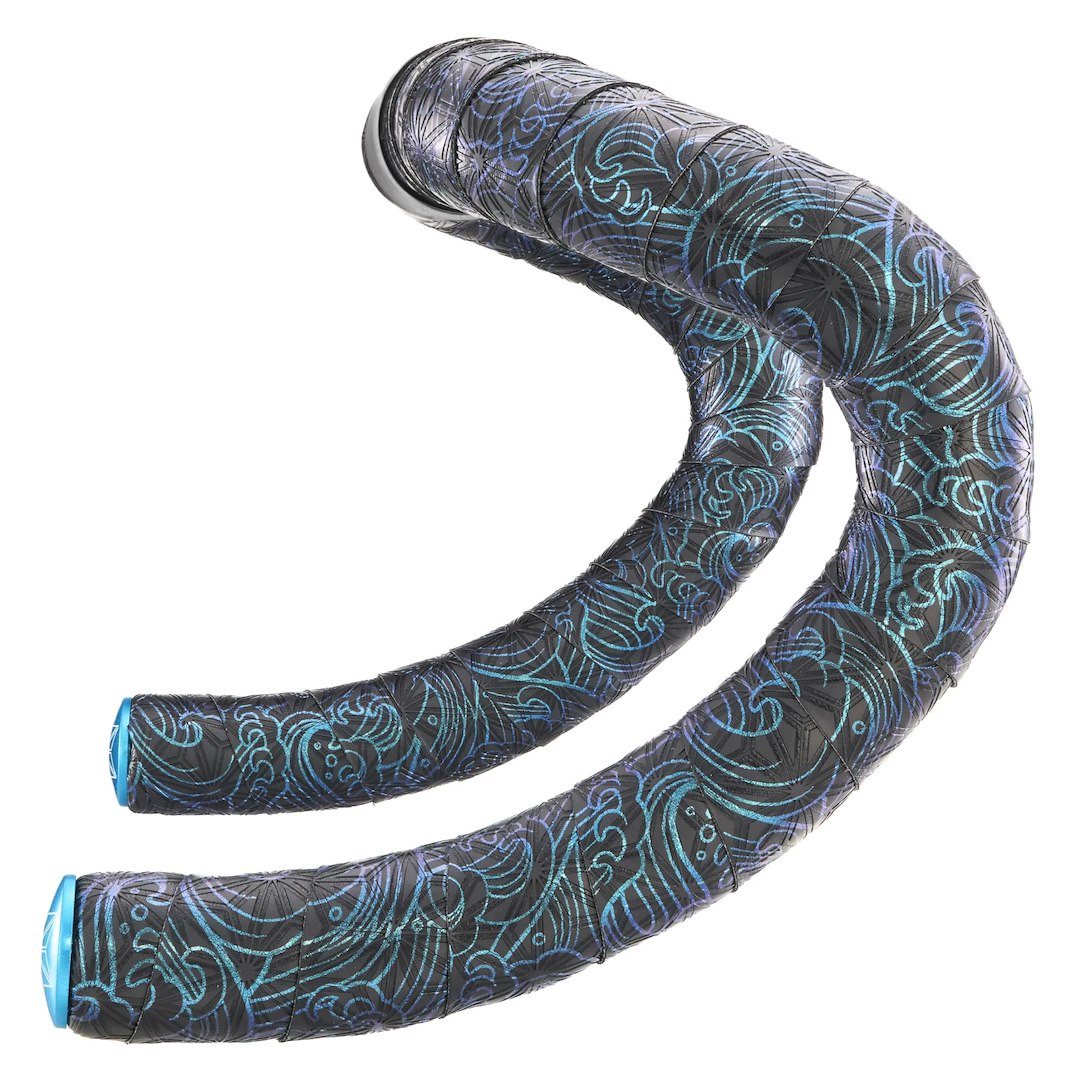 Owijka Supacaz Super Sticky Kush - Tsunami - Blue Refractor + Blue Star Plugz