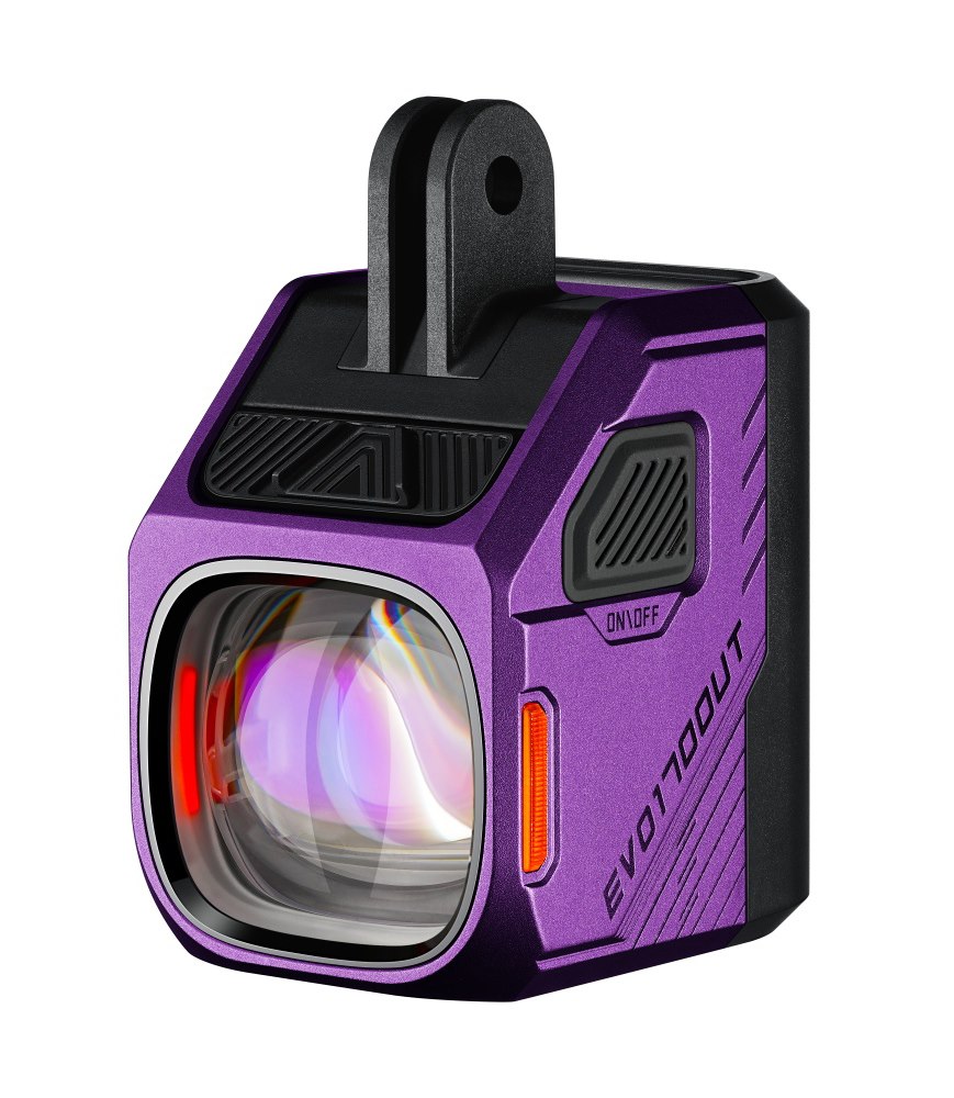 Lampka przednia MAGICSHINE EVO 1700UT PURPLE ANT+ FTR, 1700 lumenów, Kompatybilna z Shimano Di2, Zestaw Lampka + Pilot (NEW)