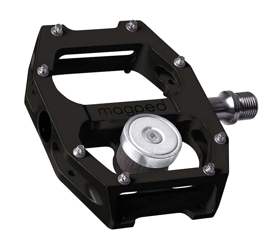 Pedały MAGPED ULTRA2 200NM (Gravel, Trekking, MTB), Magnetyczne z blokami, Siła magnesu 200Nm dla rowerzystów >75kg, Czarne, Waga 328g (NEW)