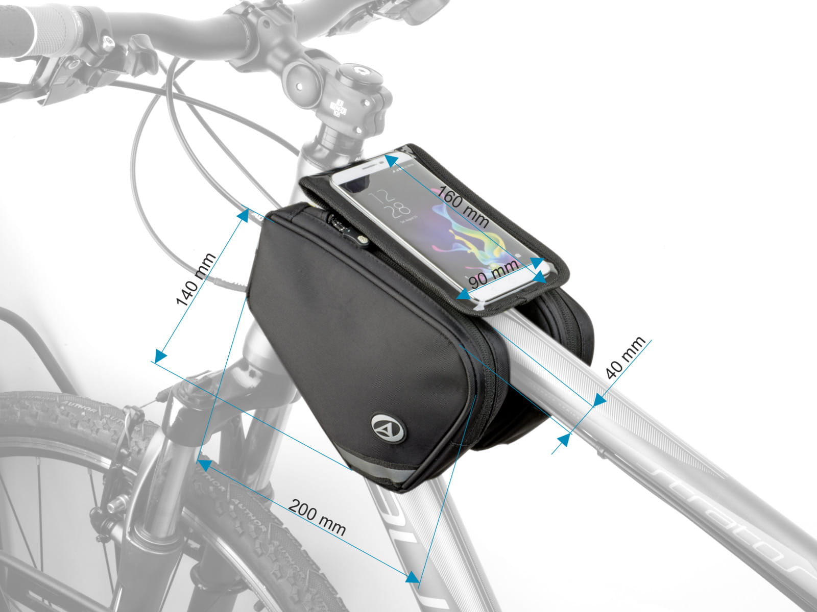 Torba pod ramę trójkątna AUTHOR A-R282 MPP czarna