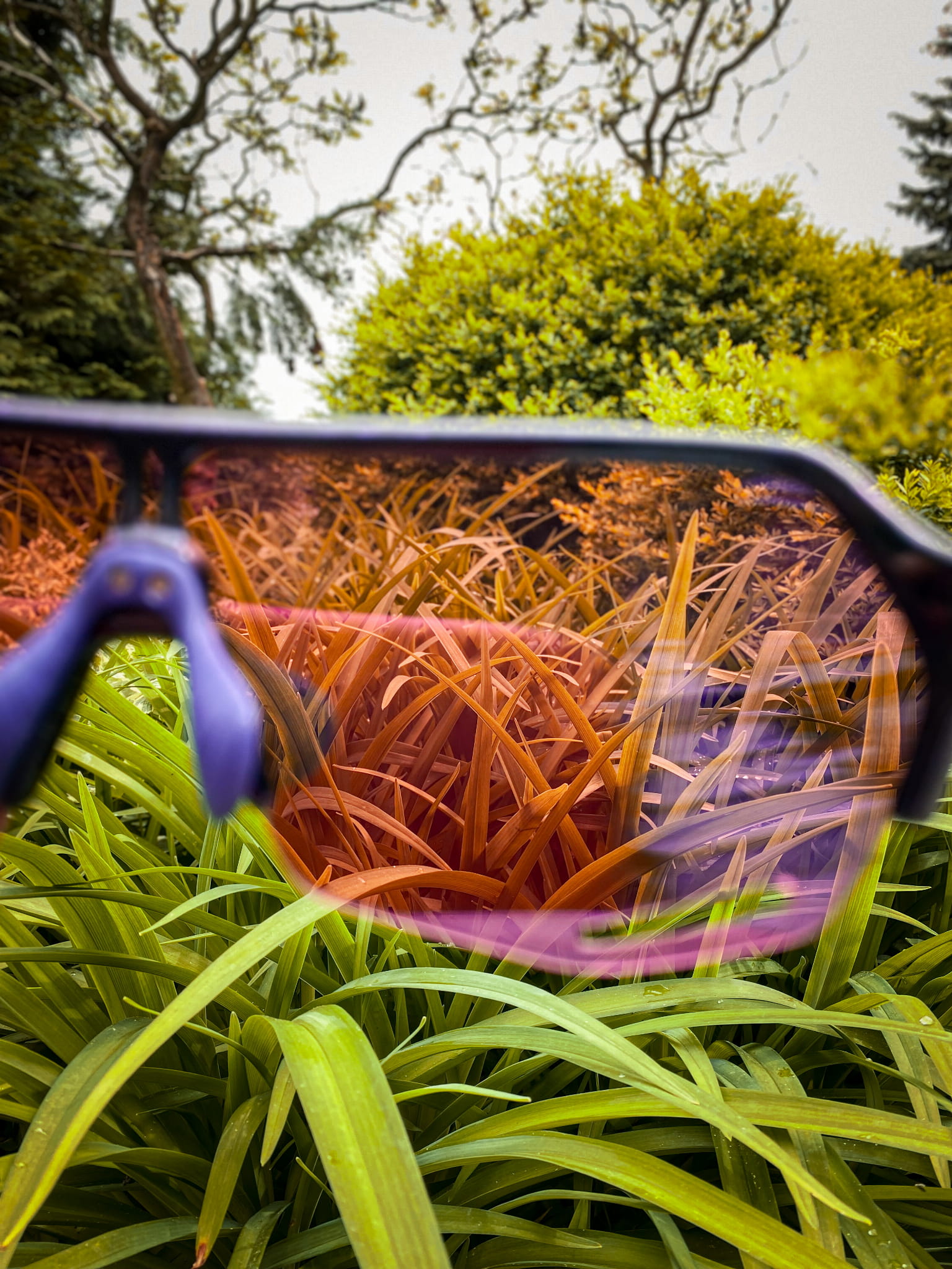 Okulary Hero ultrafiolet - niebieskie; soczewki PC: niebieskie lustrzane, różowe rozjaśniające