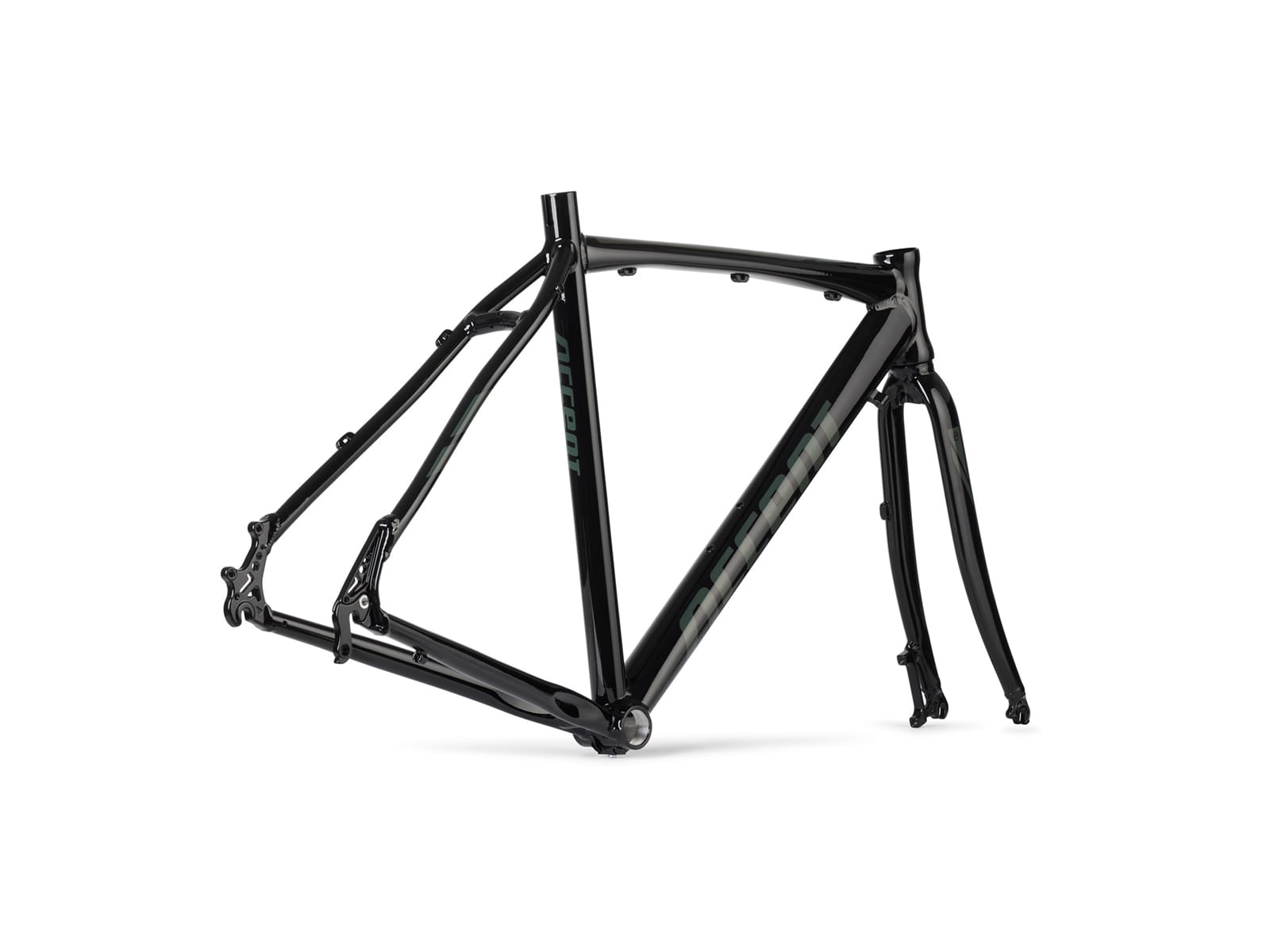 Rama gravel Falcon L czarno-grafitowa (rama, widelec, stery), QR