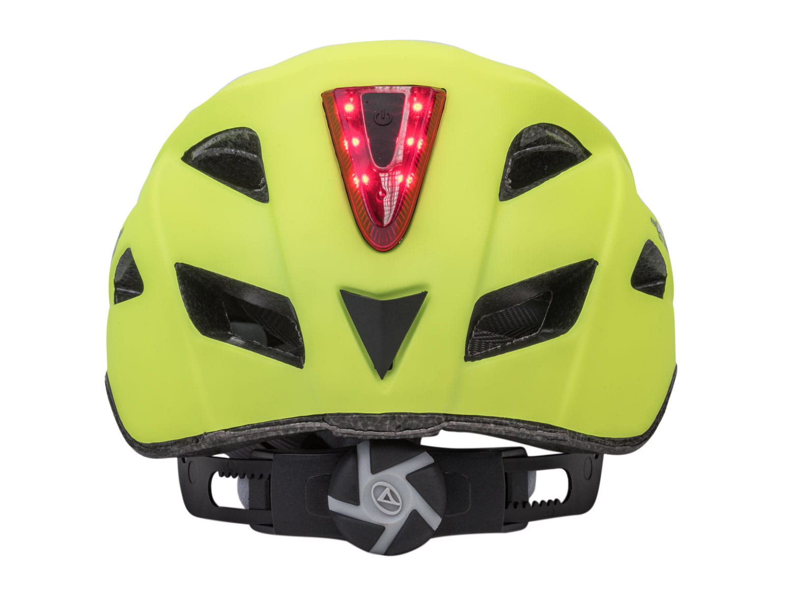 Kask AUTHOR PULSE LED X8 żółty fluo 58-61 (z lampką tylną)