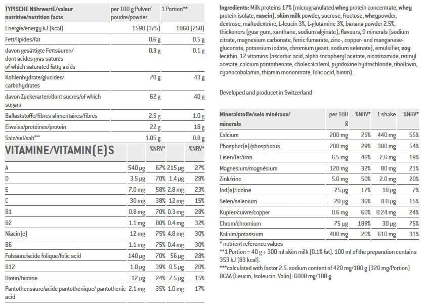 Napój SPONSER RECOVERY SHAKE bananowy puszka 900g .
