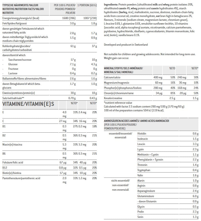 Odżywka SPONSER MASS GAINER wanilia puszka 1200g