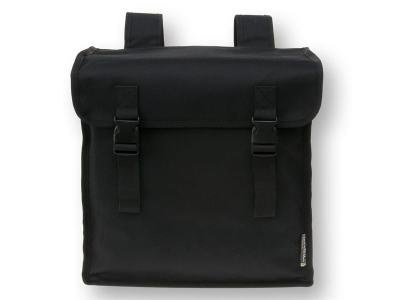 Sakwa miejska podwójna BASIL MARA XXL 47L, mocowanie na paski, wodoodporny poliester, czarna